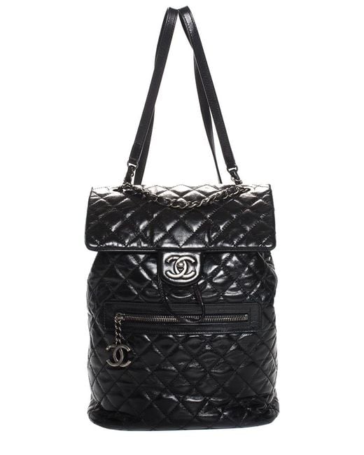 Chanel Black Quilted Leather Paris-salzburg Mountain Backpack