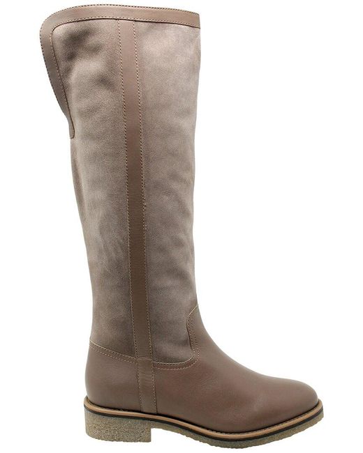 Charles David Brown Yarn Suede & Leather Boot