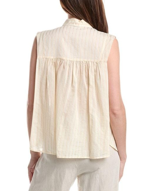 Peserico Natural Striped Top