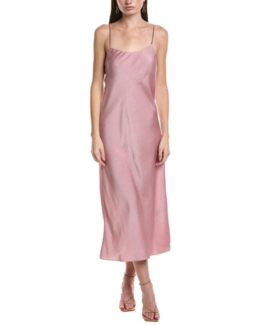 Ba&sh Pink Cleo Mid-Length Dress
