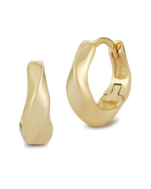 Glaze Jewelry Metallic 14k Over Silver Twist Huggie Earrings