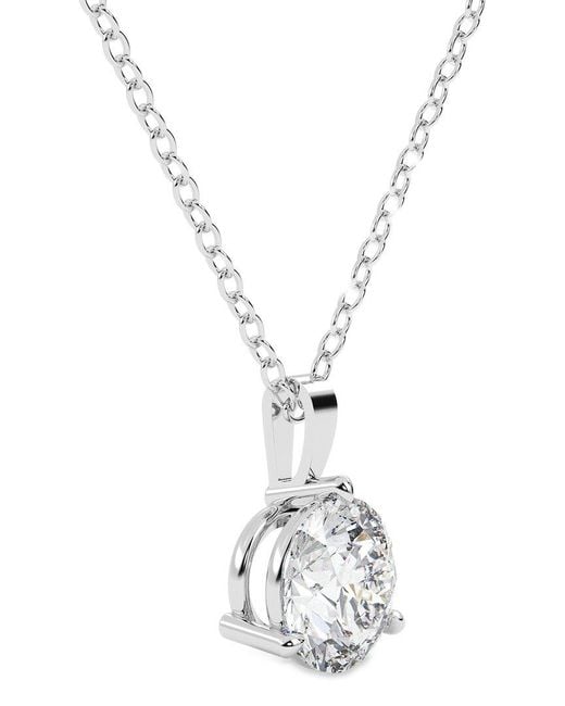 Lab Grown Diamonds Metallic 14k 1.00 Ct. Tw. Lab-grown Diamond Necklace