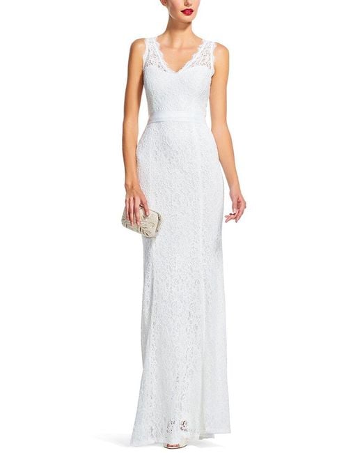 Adrianna Papell White Gown
