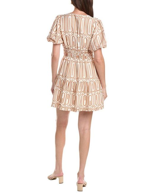 Marion Natural Printed Mini Dress