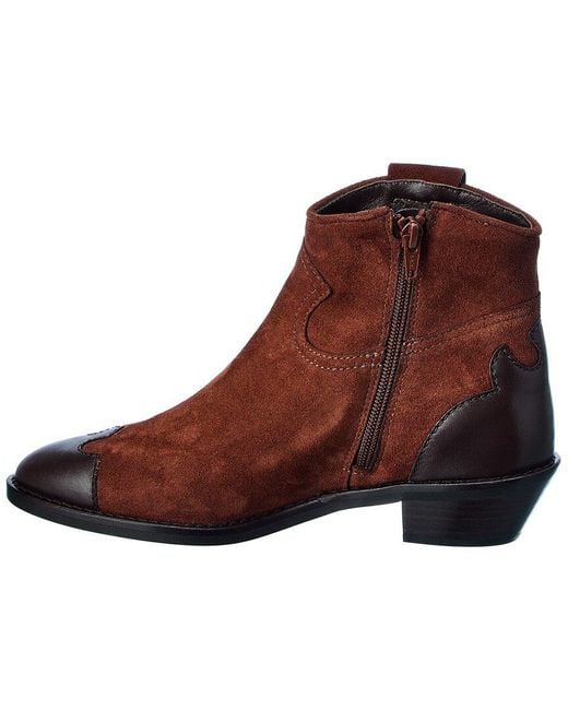 See By Chloé Brown See By Chloe Suede & Leather Bootie