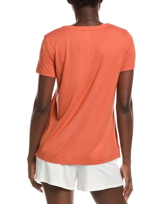 Hanro Orange Sleep & Lounge Relaxed V-neck T-shirt