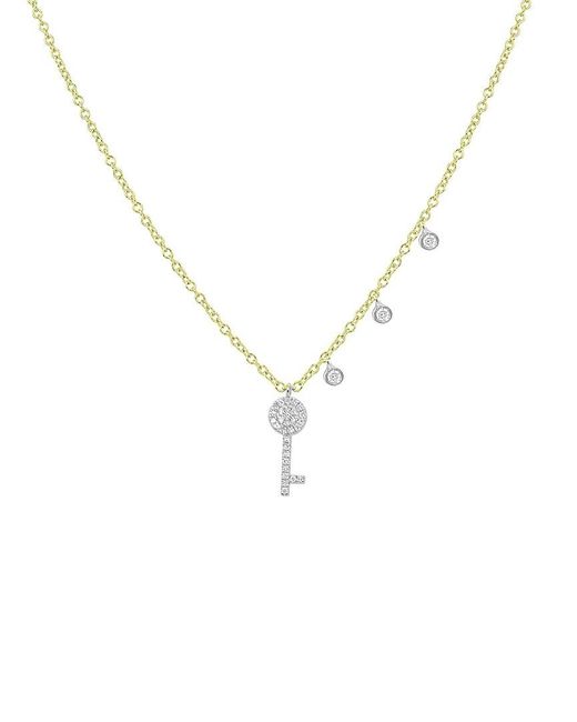 Meira T Metallic 14k 0.10 Ct. Tw. Diamond Key Necklace