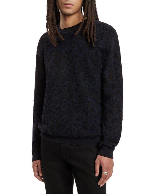 John Varvatos Black Nolan Regular Fit Linen & Wool-Blend T-Shirt for men