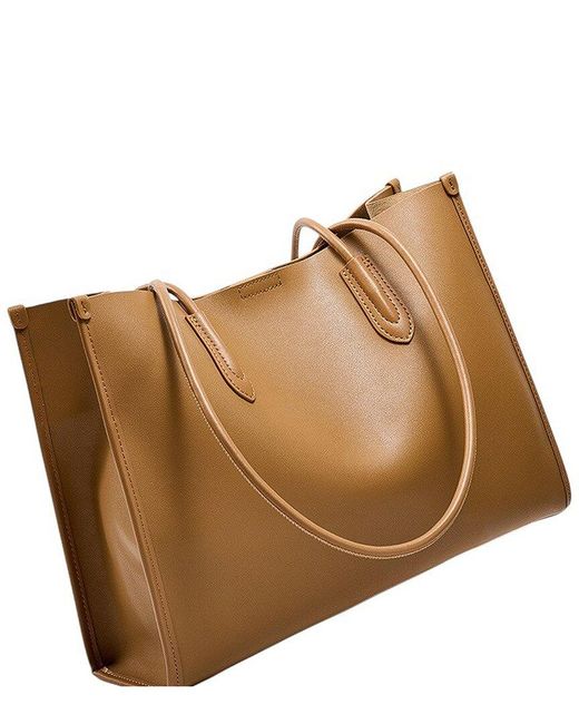 Adele Berto Brown Leather Shoulder Bag