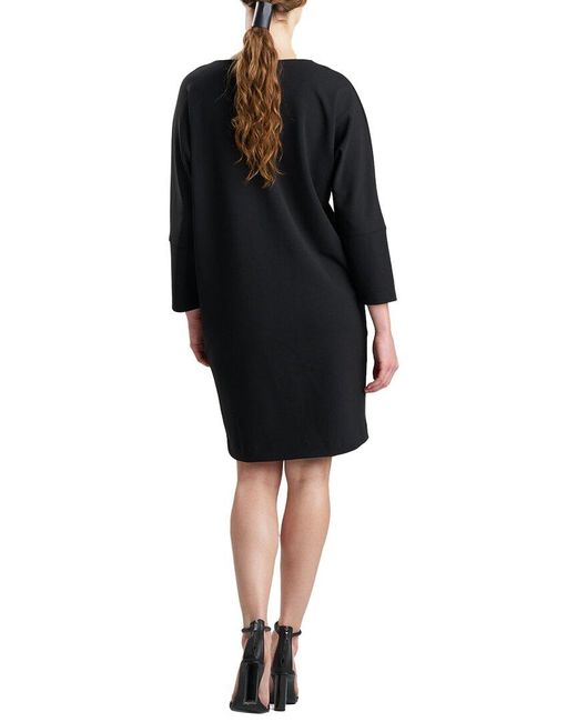 Natori Black Scuba Crepe Dress