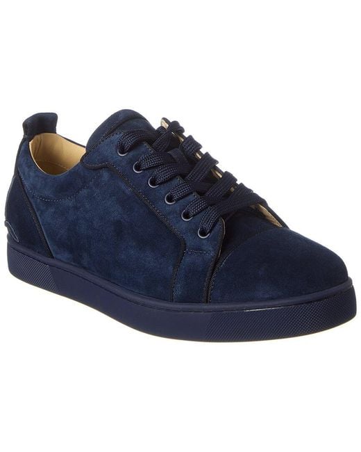 Christian Louboutin Fun Louis Junior Suede Sneaker in Blue for Men Lyst