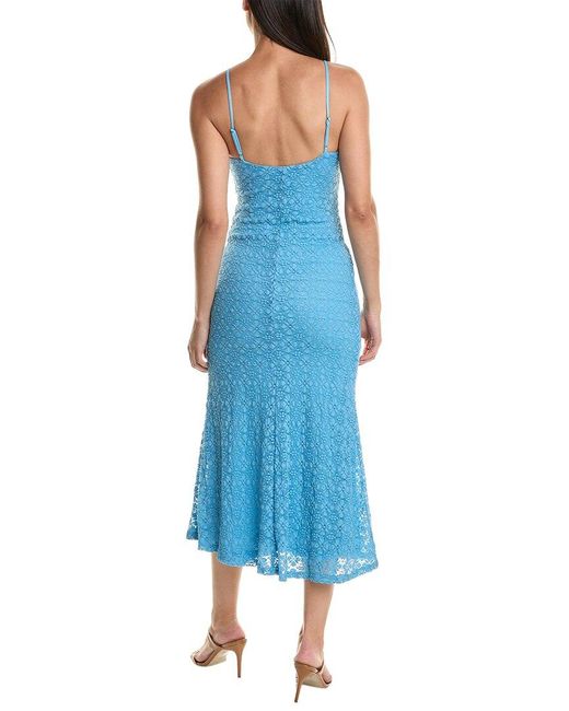 Bardot Blue Adoni Lace Midi Dress