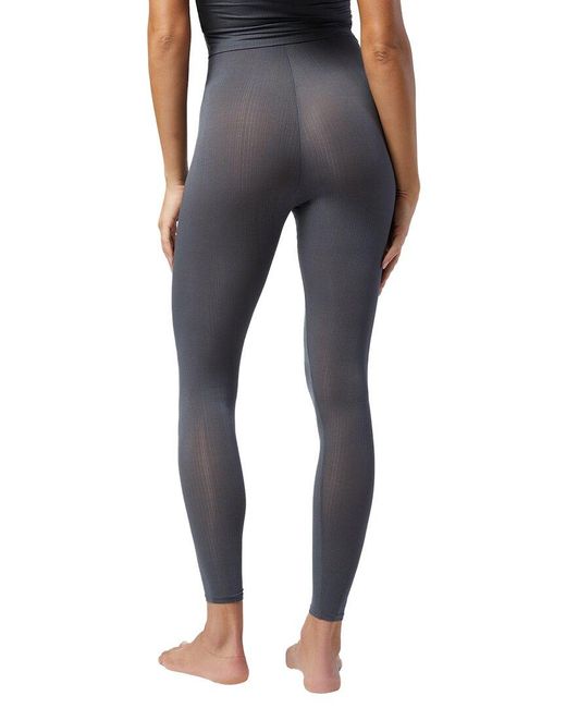 IVL COLLECTIVE Blue Rib Snap Front Legging