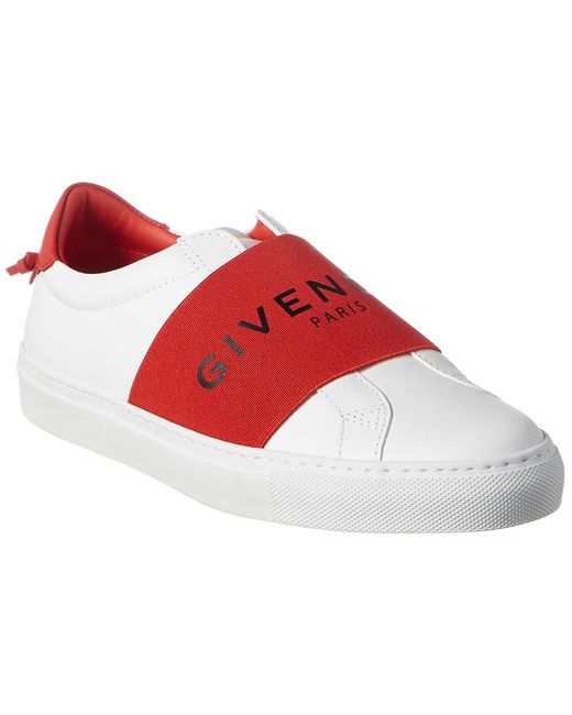 Givenchy Paris Webbing Sneaker Leather White/cherry in Red | Lyst