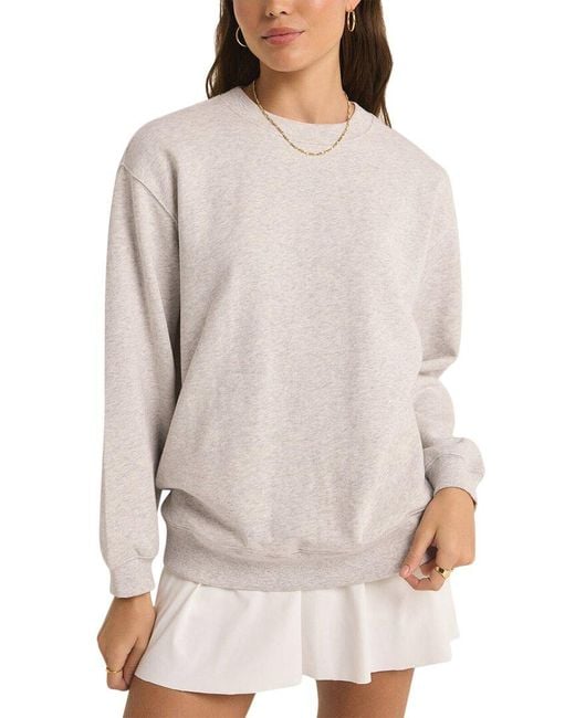Z Supply Gray Oversized Sweatshirt