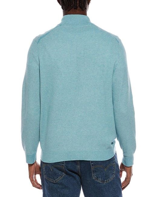 Tommy Bahama Blue New Coolside Legend 1/4-Zip Pullover for men