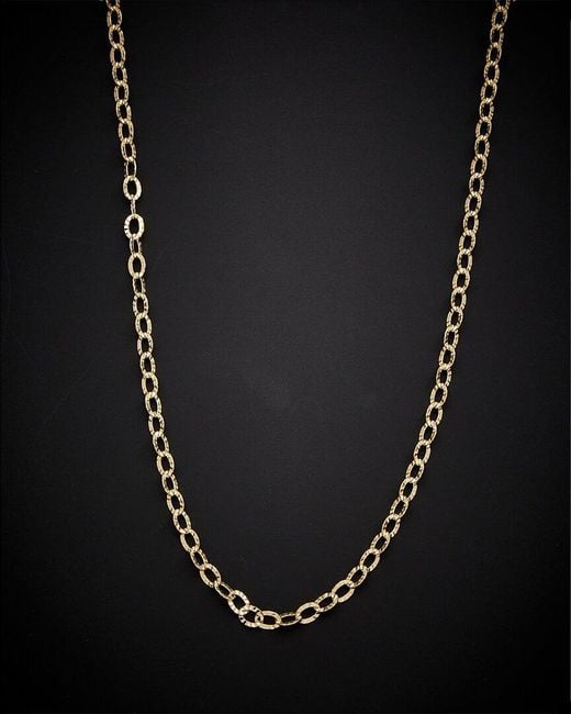 Italian Gold Black 14k Oval Link Necklace