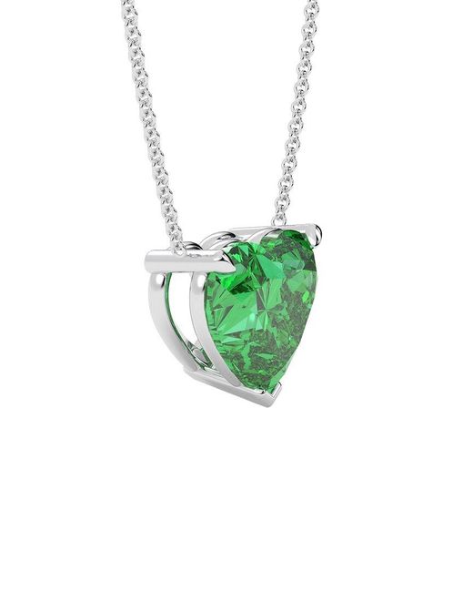 VOWE Green 14K 13.00 Ct. Tw. Lab-Grown Diamond & Lab-Grown Emerald Necklace