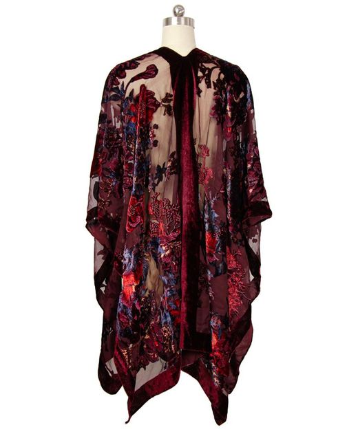 Saachi Red Burgundy Kimono