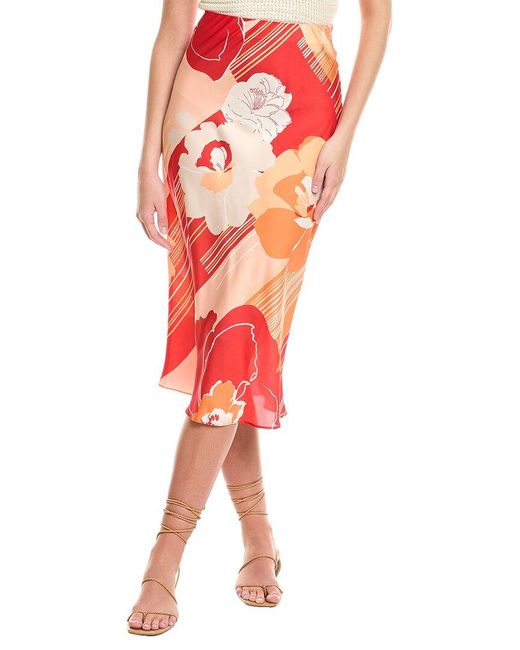 Ramy Brook Blue Rosetta Midi Skirt