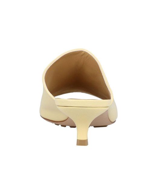 Bottega Veneta Natural Lambskin Leather Stretch Mule, Never Worn (Authentic Pre-Loved)