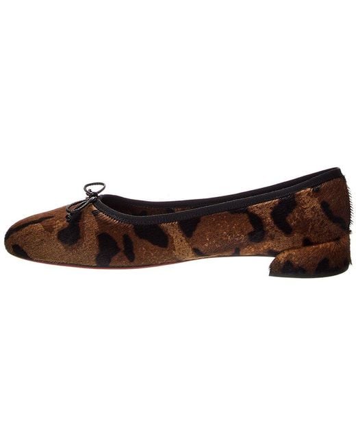 Christian Louboutin Brown Sweetie Jane Haircalf Ballerina Flat
