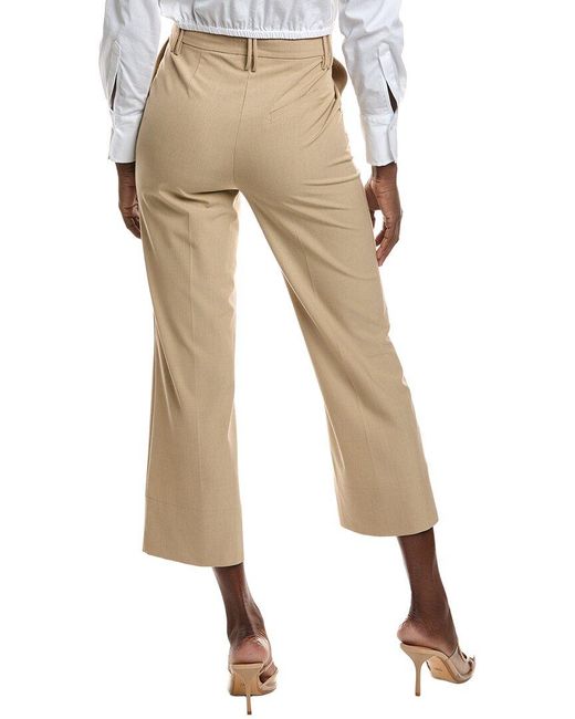 Ganni Natural Drapey Melange Cropped Pant