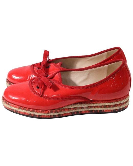 Bottega Veneta Red Patent Leather Espadrille Ballet Flat (authentic Pre- Loved) for men