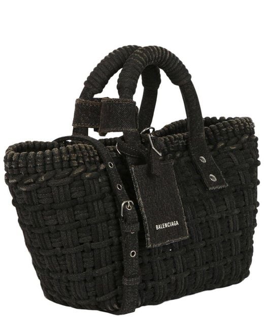 Balenciaga Black Bistro Xs Basket Top Handle Bag