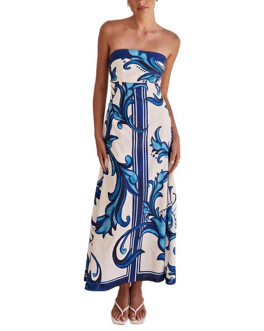 LEON GORI Blue Maxi Dress