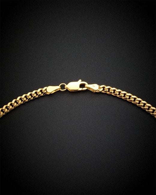 Italian Gold Black 14k Miami Cuban Necklace