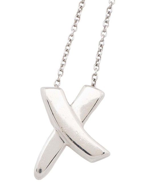 Tiffany & Co White Paloma Picasso Silver Graffiti X Necklace (authentic Pre-loved)