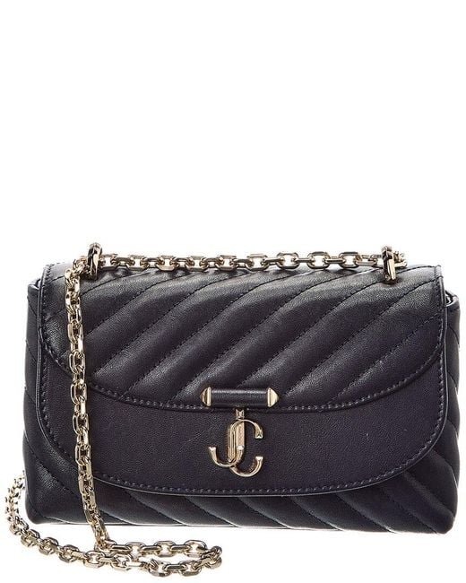 Jimmy Choo Black Avn Curve Small Leather Crossbody