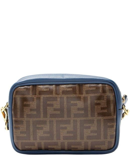 Fendi Gray Ff Coated Canvas 1974 Mini Camera Bag (authentic Pre-loved)