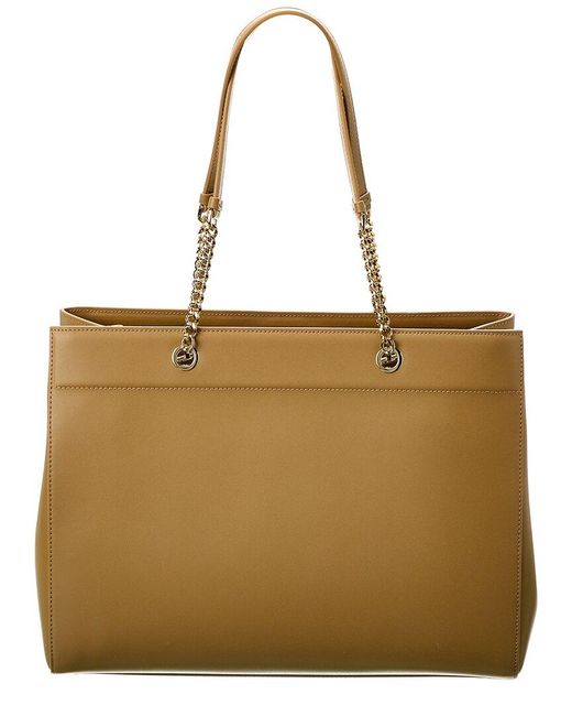 Ferragamo Natural Vara Bow Double Handle Leather Tote