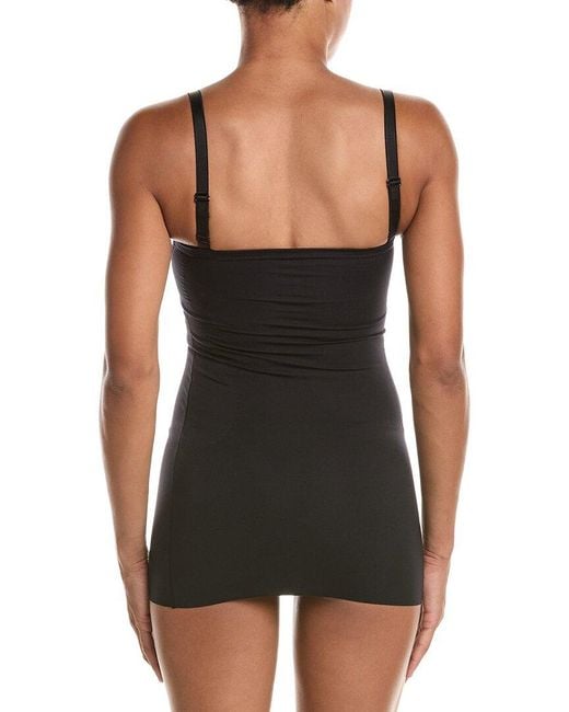 Rene Ruiz Black Full Bodysuit Slip Dress