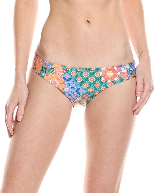 Agua Bendita Blue Audrey Tile Bikini Bottom