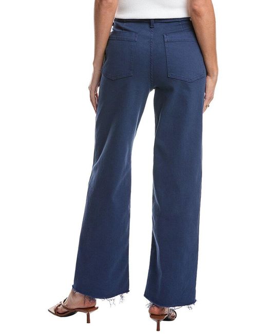 Mother Blue The Major Zip Sneak Fray Insignia Straight Jean