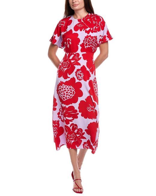 Marimekko Red Helea Pioni Maxi Dress
