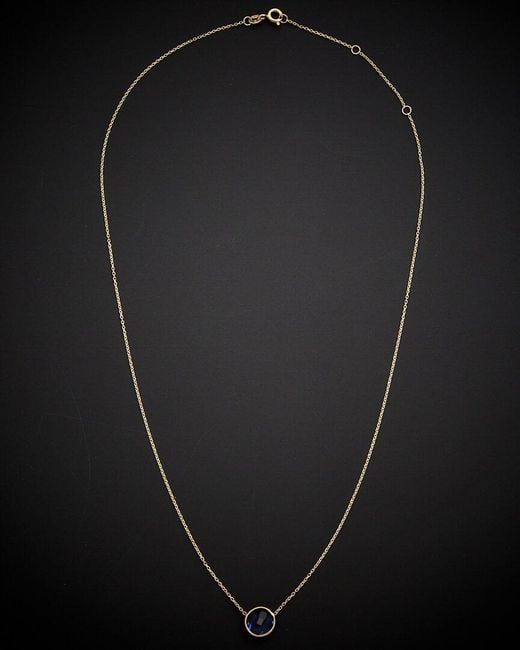 Italian Gold Black 14k Pendant Necklace