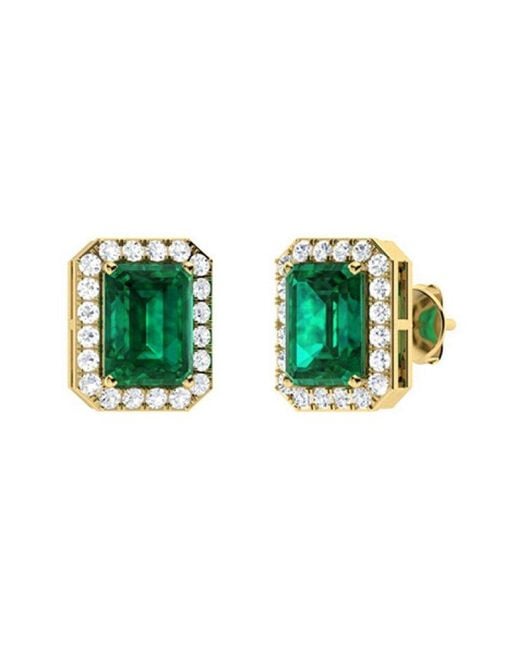 Forever Creations USA Inc. Green Forever Creations 14k 0.22 Ct. Tw. Diamond & Emerald Studs