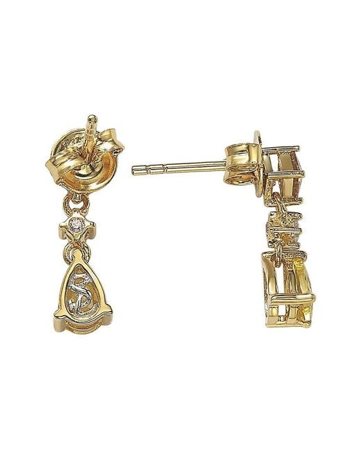 Suzy Levian CZ Jewelry Metallic Suzy Levian Silver Cz Dangle Earrings