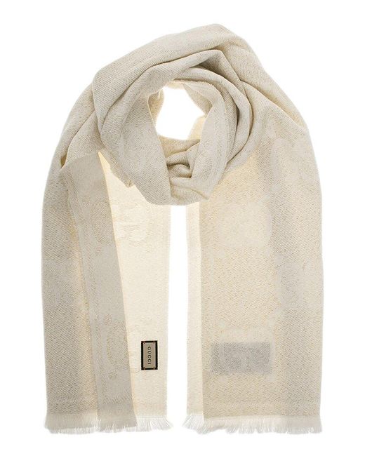 Gucci Natural Wool-blend Scarf
