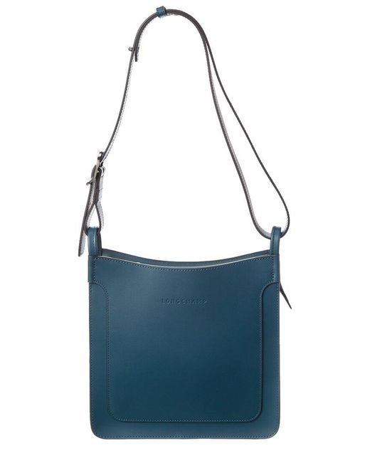 Longchamp Blue Small Leather Hobo Bag