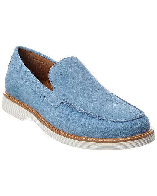Donald J Pliner Blue Fifer Suede Loafer for men