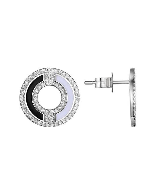Diana M Metallic Fine Jewelry 14k 0.30 Ct. Tw. Diamond Enamel Earrings