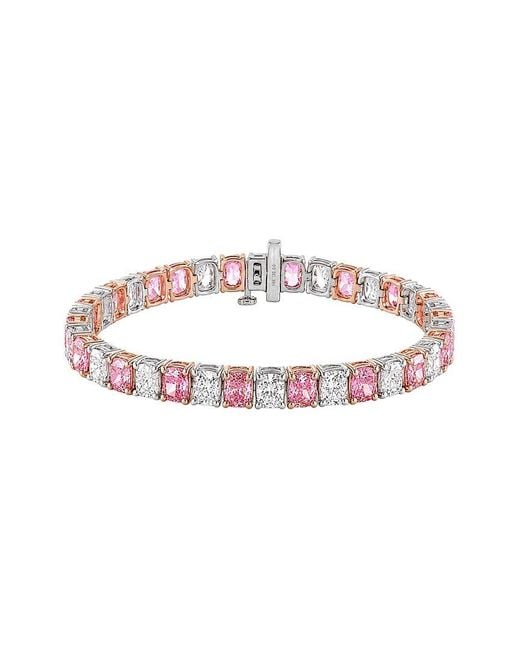 Lab Grown Diamonds Pink 14K 18.75 Ct. Tw. Lab-Grown Diamond Fashion Bracelet
