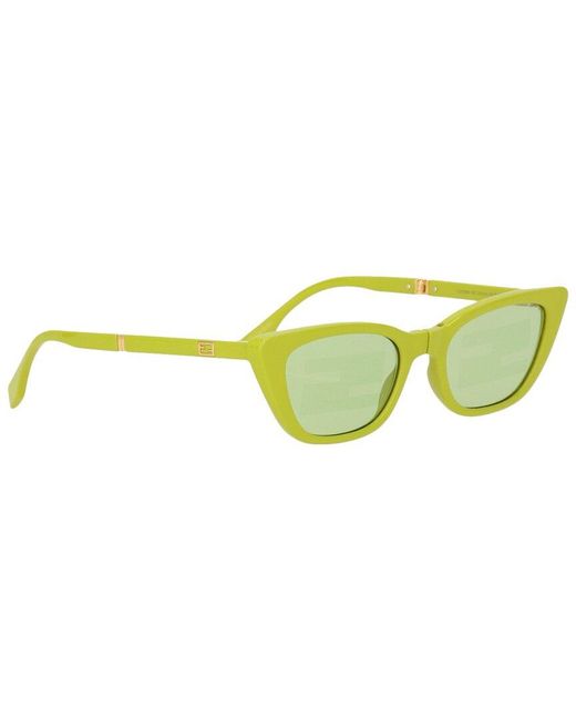Fendi Yellow Fe40089i 53mm Sunglasses