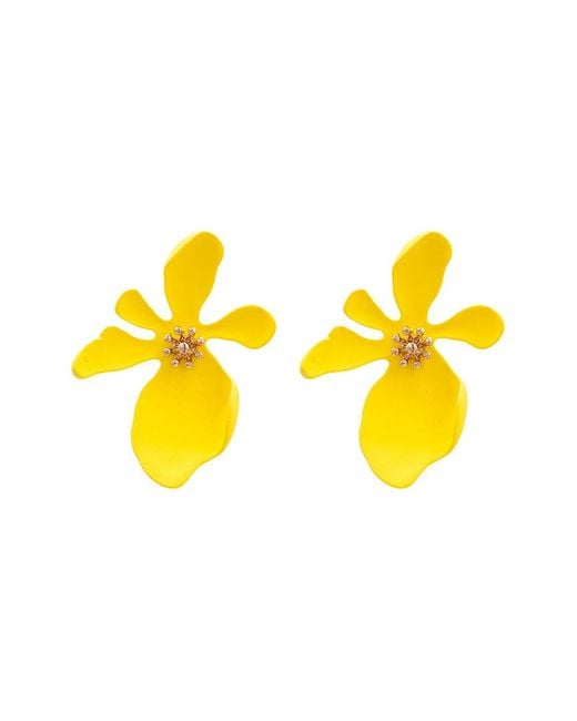 Eye Candy LA Yellow Luxe Collection Resin Georgia Matte Earrings