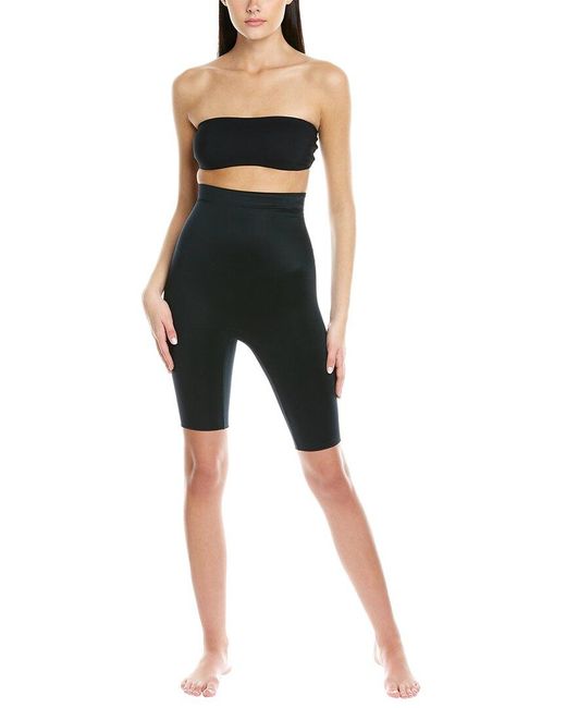 Spanx Black Power Conceal-her Extended Length High-waist Short